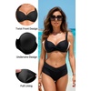 image:imageYonique Women Underwire Bikini Top  2026 Push Up Swimsuit Tops Padded Bra Bahting SuitBlack