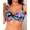 image:imageYonique Women Underwire Bikini Top  2026 Push Up Swimsuit Tops Padded Bra Bahting SuitColorful Black Floral