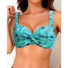 image:imageYonique Women Underwire Bikini Top  2026 Push Up Swimsuit Tops Padded Bra Bahting SuitGreen Paisley