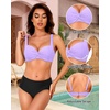 image:imageYonique Women Underwire Bikini Top  2026 Push Up Swimsuit Tops Padded Bra Bahting SuitLavender