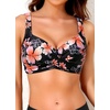 image:imageYonique Women Underwire Bikini Top  2026 Push Up Swimsuit Tops Padded Bra Bahting SuitPink  Floral