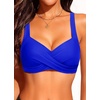 image:imageYonique Women Underwire Bikini Top  2026 Push Up Swimsuit Tops Padded Bra Bahting SuitRoyal  Blue