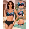 image:imageYonique Women Underwire Bikini Top  2026 Push Up Swimsuit Tops Padded Bra Bahting SuitTropic Floral