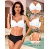 image:imageYonique Women Underwire Bikini Top  2026 Push Up Swimsuit Tops Padded Bra Bahting SuitWhite