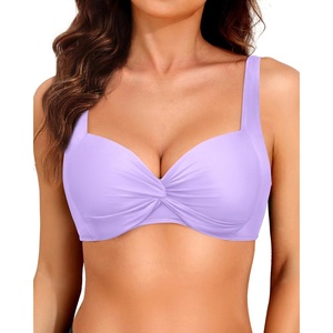 image:imageYonique Women Underwire Bikini Top  2026 Push Up Swimsuit Tops Padded Bra Bahting SuitLavender