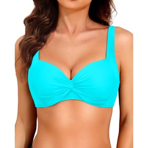 image:imageYonique Women Underwire Bikini Top  2026 Push Up Swimsuit Tops Padded Bra Bahting SuitTeal