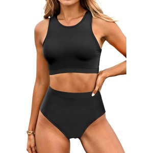 image:imageYonique Women Sport Bikini Set for Teen Juniors Two Piece Swimsuit High Waisted Bathing Suit