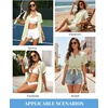 image:imageYonique Women Swimsuit Coverup Shirt  Button Down Bathing Suit Cover Ups Striped Beach Dress 2026Beige