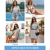 image:imageYonique Women Swimsuit Coverup Shirt  Button Down Bathing Suit Cover Ups Striped Beach Dress 2026Black