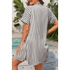 image:imageYonique Women Swimsuit Coverup Shirt  Button Down Bathing Suit Cover Ups Striped Beach Dress 2026Black