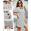 image:imageYonique Women Swimsuit Coverup Shirt  Button Down Bathing Suit Cover Ups Striped Beach Dress 2026Black