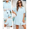 image:imageYonique Women Swimsuit Coverup Shirt  Button Down Bathing Suit Cover Ups Striped Beach Dress 2026Light Blue