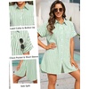 image:imageYonique Women Swimsuit Coverup Shirt  Button Down Bathing Suit Cover Ups Striped Beach Dress 2026Light Green