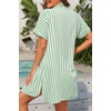 image:imageYonique Women Swimsuit Coverup Shirt  Button Down Bathing Suit Cover Ups Striped Beach Dress 2026Light Green
