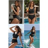 image:imageYonique Two Piece High Waisted Swimsuits  Women Tummy Control Bikini Modest Bathing Suit 2PC 2025Black