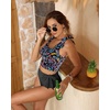 image:imageYonique Two Piece High Waisted Swimsuits  Women Tummy Control Bikini Modest Bathing Suit 2PC 2025Colorful Paisley