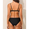 image:imageYonique Women Two Piece Triangle Bikini Set Bathing Suit Sexy Swimsuit Full Coverage BottomSexysolid Black