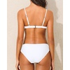 image:imageYonique Women Two Piece Triangle Bikini Set Bathing Suit Sexy Swimsuit Full Coverage BottomSexywhite