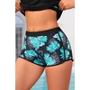 image:image3 Piece Tankini Bathing Suit with Sports Bra and Athletic Swim Shorts  Supportive Removable Bra High Waisted Tummy Control Boyshort Loose Tank Top Racerback Quick Drying Vacation SwimwearGreen Floral