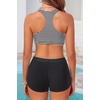 image:image3 Piece Tankini Bathing Suit with Sports Bra and Athletic Swim Shorts  Supportive Removable Bra High Waisted Tummy Control Boyshort Loose Tank Top Racerback Quick Drying Vacation SwimwearGreen and Stripe
