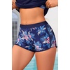 image:image3 Piece Tankini Bathing Suit with Sports Bra and Athletic Swim Shorts  Supportive Removable Bra High Waisted Tummy Control Boyshort Loose Tank Top Racerback Quick Drying Vacation SwimwearBlue Floral
