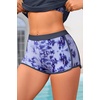 image:image3 Piece Tankini Bathing Suit with Sports Bra and Athletic Swim Shorts  Supportive Removable Bra High Waisted Tummy Control Boyshort Loose Tank Top Racerback Quick Drying Vacation SwimwearBlue Tie Dye
