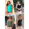 image:image3 Piece Tankini Bathing Suit with Sports Bra and Athletic Swim Shorts  Supportive Removable Bra High Waisted Tummy Control Boyshort Loose Tank Top Racerback Quick Drying Vacation SwimwearYellow  Floral