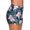 image:imageSwim Shorts Tankini Bottoms Mid Waist Swimsuit Bottoms Available in Plus  Elastic Band For Flat Stomach Boyleg Hem For AntiChafing Flat Seams To Avoid Rubbing Active Design For Pool AerobicsBlack Flower