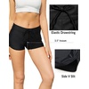 image:imageSwim Shorts Tankini Bottoms Mid Waist Swimsuit Bottoms Available in Plus  Elastic Band For Flat Stomach Boyleg Hem For AntiChafing Flat Seams To Avoid Rubbing Active Design For Pool Aerobics02 Black