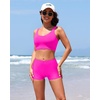 image:imageSwim Shorts Tankini Bottoms Mid Waist Swimsuit Bottoms Available in Plus  Elastic Band For Flat Stomach Boyleg Hem For AntiChafing Flat Seams To Avoid Rubbing Active Design For Pool AerobicsHot Pink