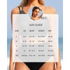 image:imageWomen High Waisted Bikini One Shoulder Two Piece Full Coverage SwimsuitsStriped