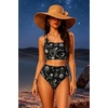 image:imageWomen High Waisted Bikini One Shoulder Two Piece Full Coverage SwimsuitsSun and Moon