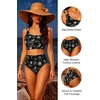 image:imageWomen High Waisted Bikini One Shoulder Two Piece Full Coverage SwimsuitsSun and Moon