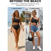 image:imageWomens One Piece Swimsuit One Shoulder Cutout Tummy Control Bathing Suit  Wide Strap Removable Pads Full Coverage Full Lined Colorblack Sexy Chafefree skin via claspfree backBlack