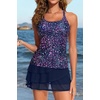 image:imageWomens Tankini Swimsuits Two Piece Strappy Back Swimsuits Boy Shorts  Athletic bathing suit Removable cups for personalized lift Quick dry fabricStarry Sky