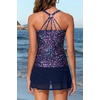 image:imageWomens Tankini Swimsuits Two Piece Strappy Back Swimsuits Boy Shorts  Athletic bathing suit Removable cups for personalized lift Quick dry fabricStarry Sky