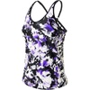 image:imageWomens Tankini Top Only Athletic Swim Top Modest Tankini Swimsuit No Bottom  V Neck Adjustable Strap Cross Geometric Straps Removable cup Loose fit Full LiningPurple Flowers