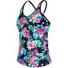 image:imageWomens Tankini Top Only Athletic Swim Top Modest Tankini Swimsuit No Bottom  V Neck Adjustable Strap Cross Geometric Straps Removable cup Loose fit Full LiningMulti Floral
