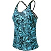 image:imageWomens Tankini Top Only Athletic Swim Top Modest Tankini Swimsuit No Bottom  V Neck Adjustable Strap Cross Geometric Straps Removable cup Loose fit Full LiningBlue Paisley