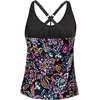 image:imageWomens Tankini Top Only Athletic Swim Top Modest Tankini Swimsuit No Bottom  V Neck Adjustable Strap Cross Geometric Straps Removable cup Loose fit Full LiningColorful Paisley