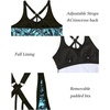 image:imageWomens Tankini Top Only Athletic Swim Top Modest Tankini Swimsuit No Bottom  V Neck Adjustable Strap Cross Geometric Straps Removable cup Loose fit Full LiningBlue Paisley