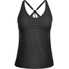 image:imageWomens Tankini Top Only Athletic Swim Top Modest Tankini Swimsuit No Bottom  V Neck Adjustable Strap Cross Geometric Straps Removable cup Loose fit Full LiningBlack