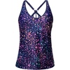 image:imageWomens Tankini Top Only Athletic Swim Top Modest Tankini Swimsuit No Bottom  V Neck Adjustable Strap Cross Geometric Straps Removable cup Loose fit Full LiningStarry Sky