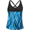 image:imageWomens Tankini Top Only Athletic Swim Top Modest Tankini Swimsuit No Bottom  V Neck Adjustable Strap Cross Geometric Straps Removable cup Loose fit Full LiningBlue Ripples