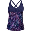 image:imageWomens Tankini Top Only Athletic Swim Top Modest Tankini Swimsuit No Bottom  V Neck Adjustable Strap Cross Geometric Straps Removable cup Loose fit Full LiningStarry Sky