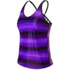 image:imageWomens Tankini Top Only Athletic Swim Top Modest Tankini Swimsuit No Bottom  V Neck Adjustable Strap Cross Geometric Straps Removable cup Loose fit Full LiningPurple Stripe