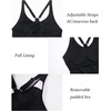 image:imageWomens Tankini Top Only Athletic Swim Top Modest Tankini Swimsuit No Bottom  V Neck Adjustable Strap Cross Geometric Straps Removable cup Loose fit Full LiningBlack