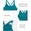 image:imageWomens Tankini Top Only Athletic Swim Top Modest Tankini Swimsuit No Bottom  V Neck Adjustable Strap Cross Geometric Straps Removable cup Loose fit Full LiningTeal