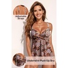 image:imageWomens Underwire Tankini Top Only Push Up Flowy Swimsuit Top No Bottom  Builtin Bra Tummy Control Unremovable Cups Adjustable Straps Stretch FabricMandala