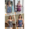 image:imageWomens Underwire Tankini Top Only Push Up Flowy Swimsuit Top No Bottom  Builtin Bra Tummy Control Unremovable Cups Adjustable Straps Stretch FabricMandala